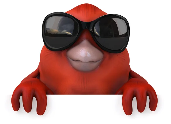 Funny red bird — Stock Photo, Image