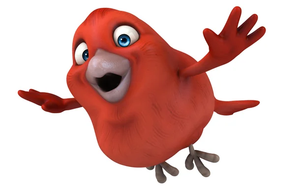 Grappige rode vogel — Stockfoto