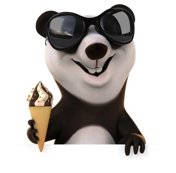 Śmieszna panda kreskówki — Zdjęcie stockowe