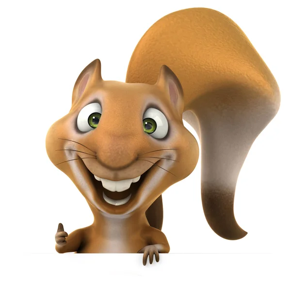 Fun cartoon squirrel — Stock Photo, Image