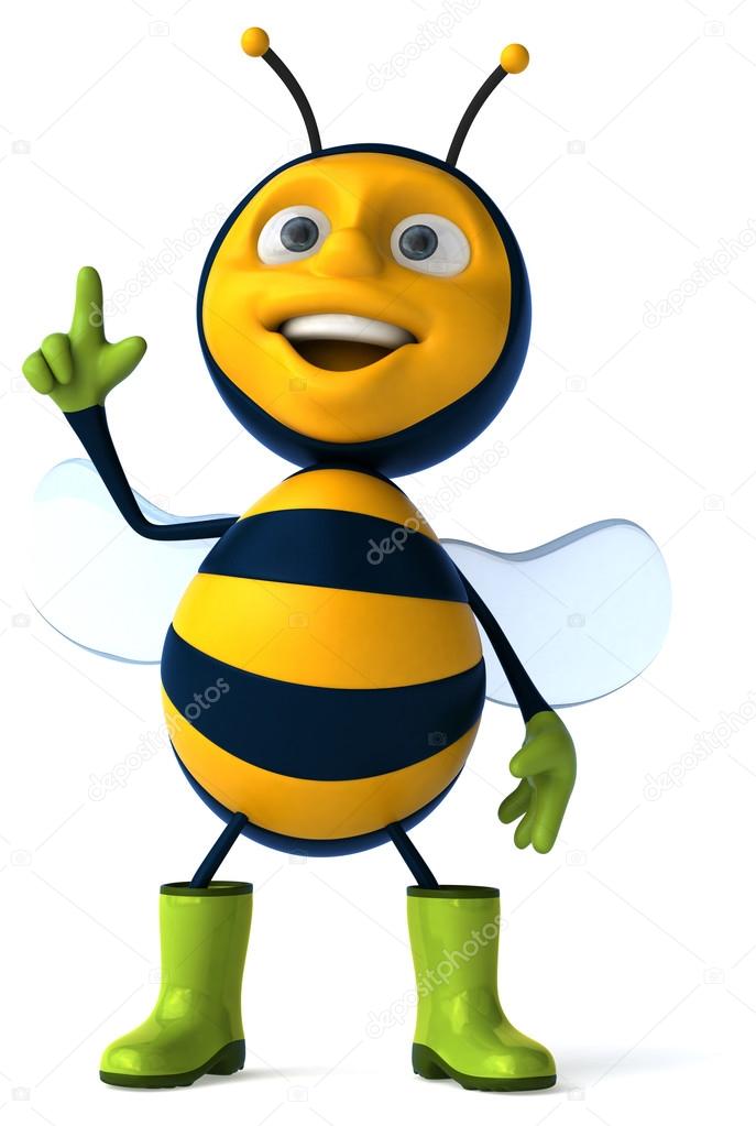 Fun cartoon bee