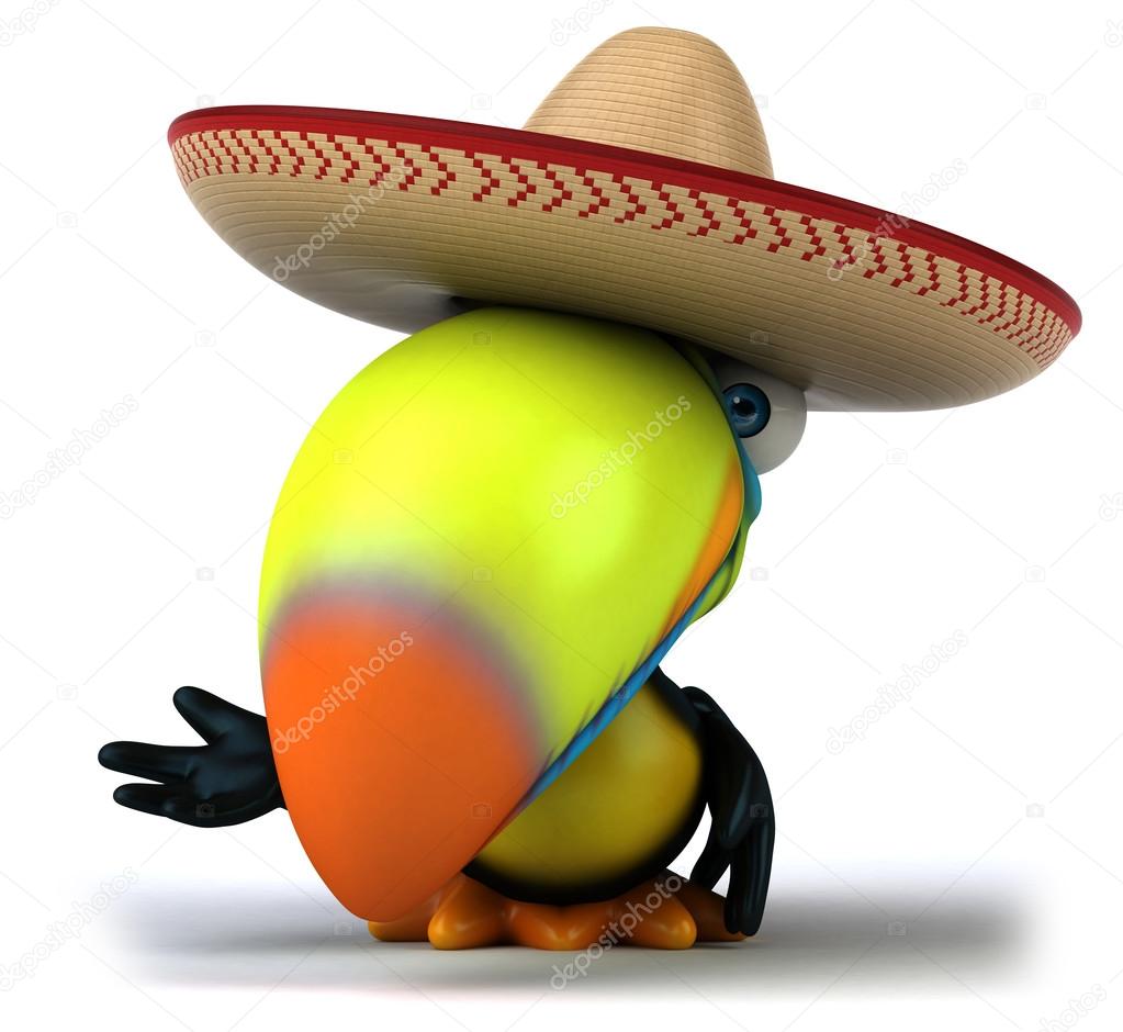 Fun cartoon toucan bird