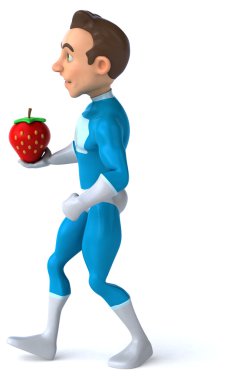 Çilek ile eğlenceli süper kahraman