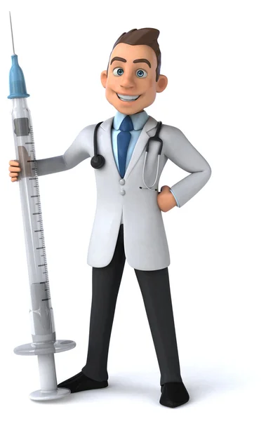 Fun cartoon doctor — Stock Photo, Image