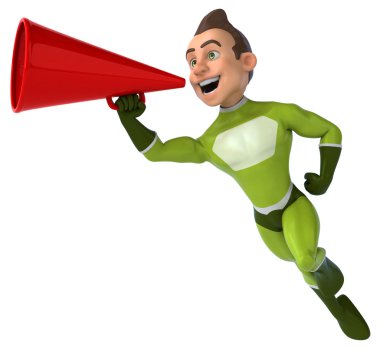 Eğlenceli genç adam süper kahraman