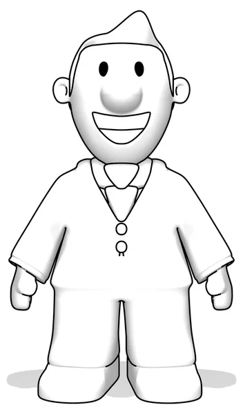 Fun cartoon businessman — Stock Photo, Image