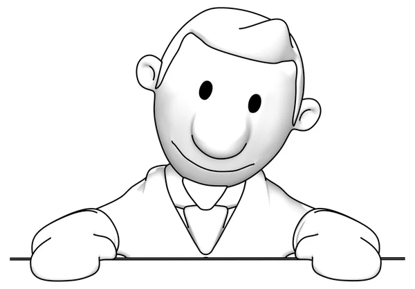 Fun cartoon businessman — Stock Photo, Image