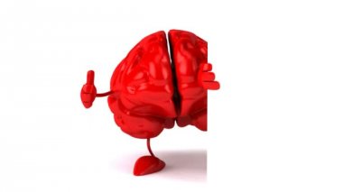 Yukarı hareket ile karikatür beyin