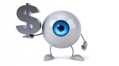 Çizgi film göz dolar simgesiyle