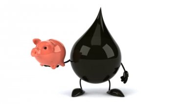 Kumbara ile siyah yağ damla