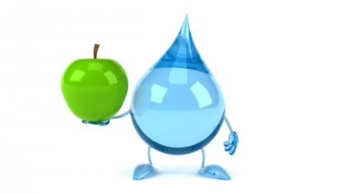 Apple ile eğlenceli çizgi film su damlası