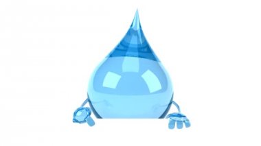 Pano ile eğlenceli çizgi film su damlası