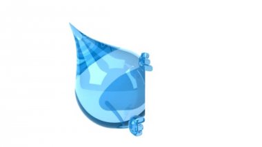 Pano ile eğlenceli çizgi film su damlası