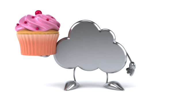 Nuvola con cupcake — Video Stock