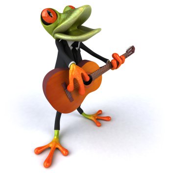 Eğlenceli çizgi film kurbağa