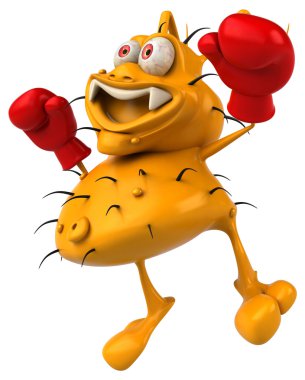 Eğlenceli çizgi film mikrop