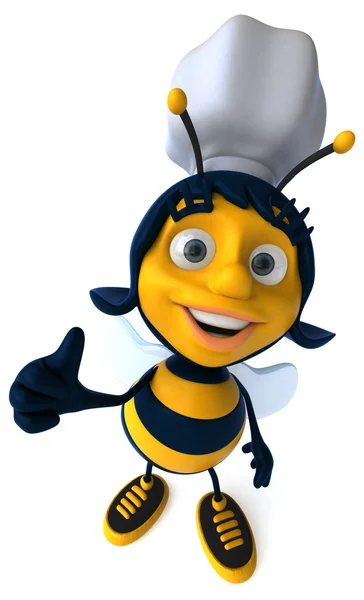 Мультяшная веселая пчела — стоковое фото