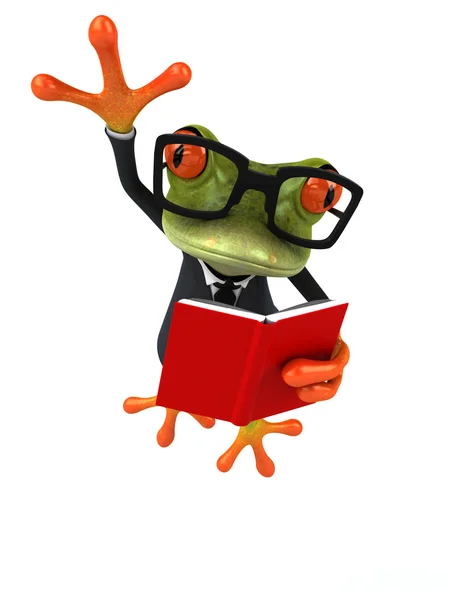 Fun grenouille dessin animé — Photo
