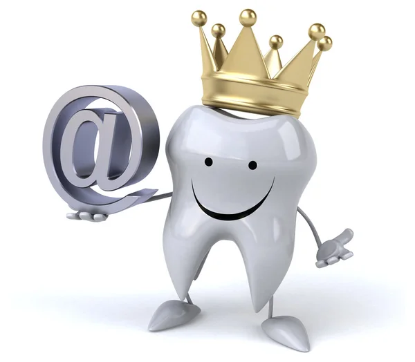 Tooth with email — Stock Photo, Image