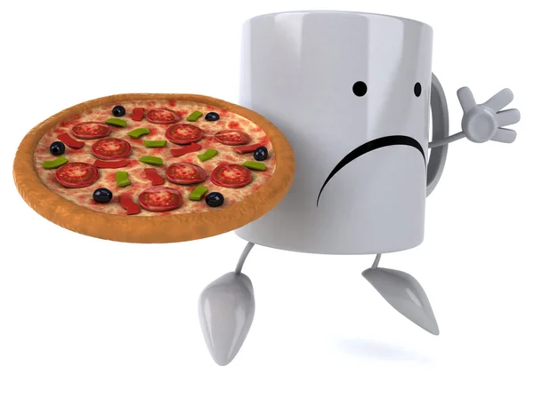 Spaßbecher mit Pizza — Stockfoto