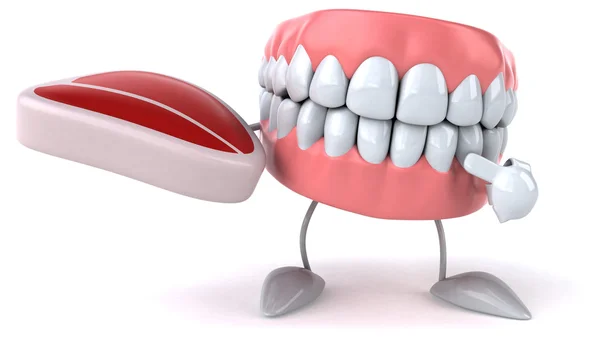 Eğlenceli çizgi film diş — Stok fotoğraf