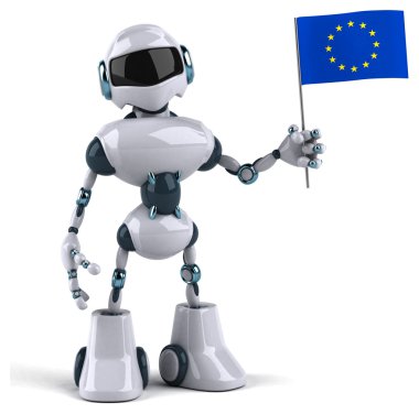 Eğlenceli çizgi film robot