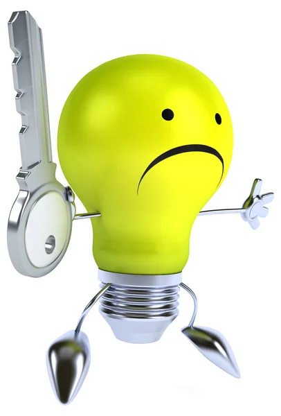 Fun cartoon light bulb — Stock Photo, Image