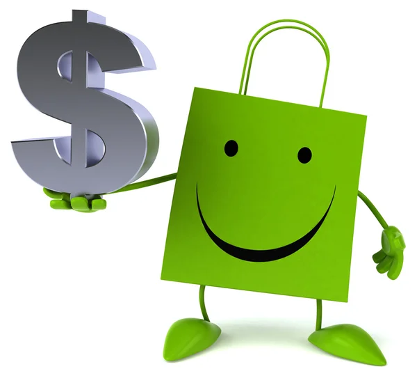 Shopping bag with dollar sign — Stock Photo, Image