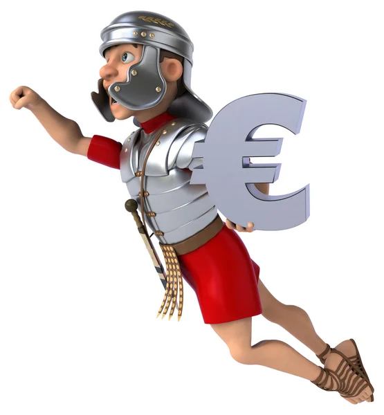 Divertente cartone animato soldato romano — Foto Stock