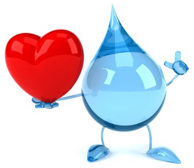 çizgi film su damlası