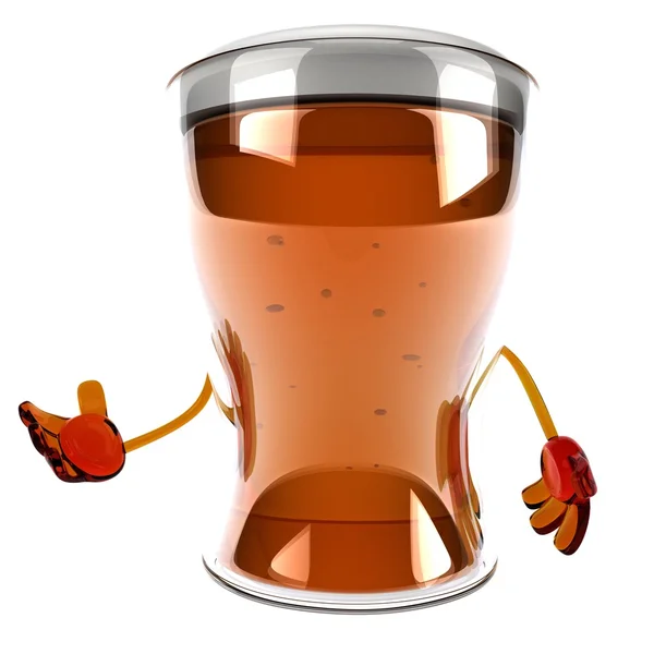 Fun cartoon beer glass — Stock Photo, Image