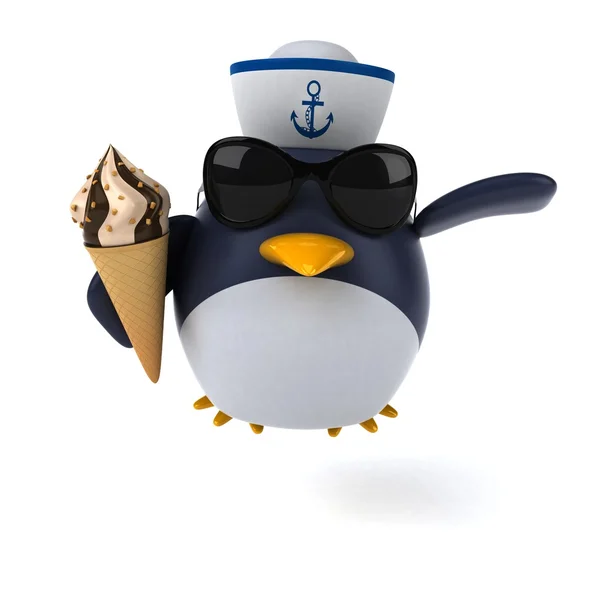 Fun cartoon penguin — Stock Photo, Image