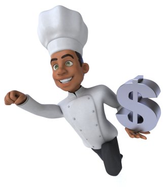 Dolar işareti olan eğlenceli Şef