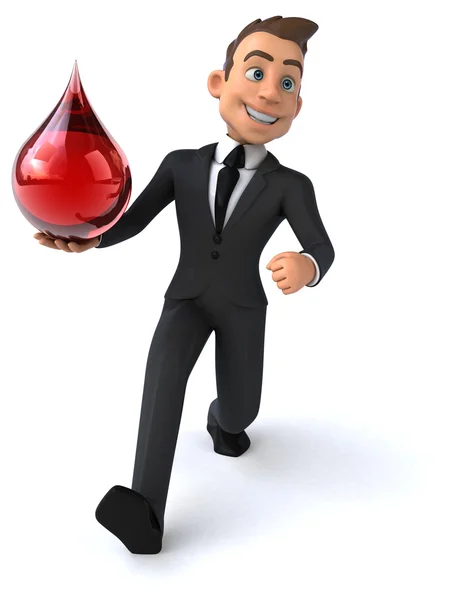 Kul affärsman med blod droppa — Stockfoto