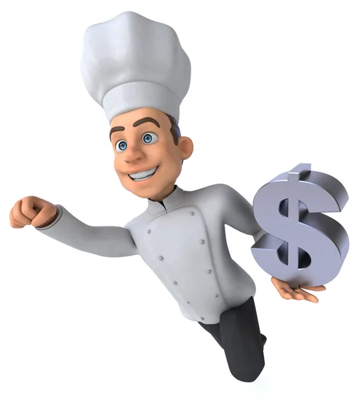 Fun chef with dollar sign — Stock Photo, Image