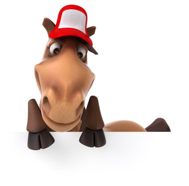 Eğlenceli çizgi film at