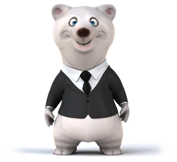 White bear businessman — Stock Photo, Image