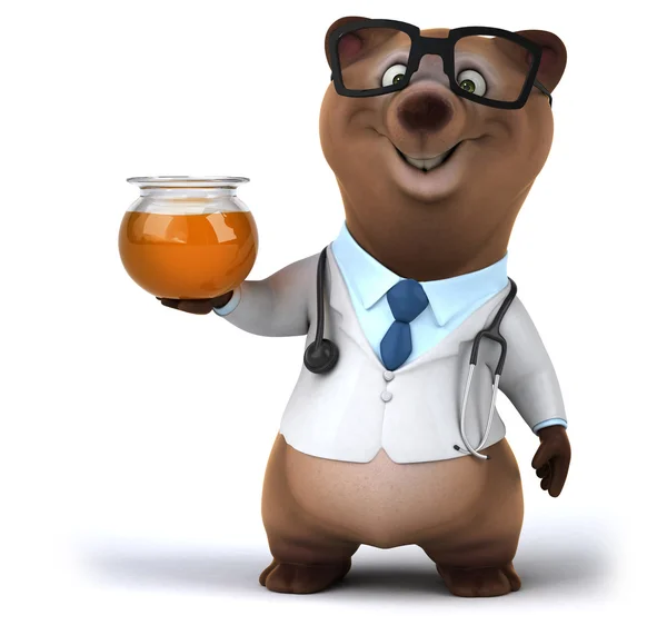 Весело ведмідь лікар — стокове фото
