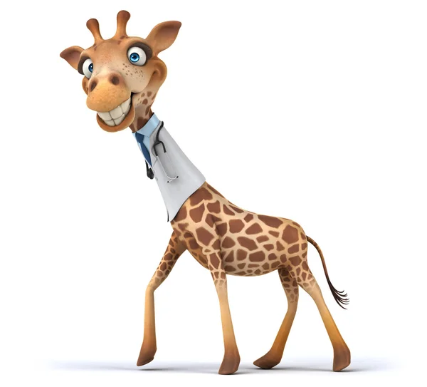 Fun girafe médecin — Photo