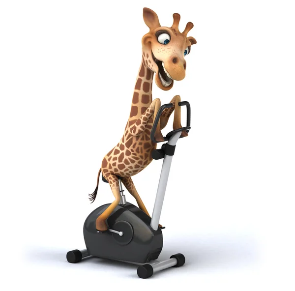 Fun giraffe working out — Stock Photo, Image