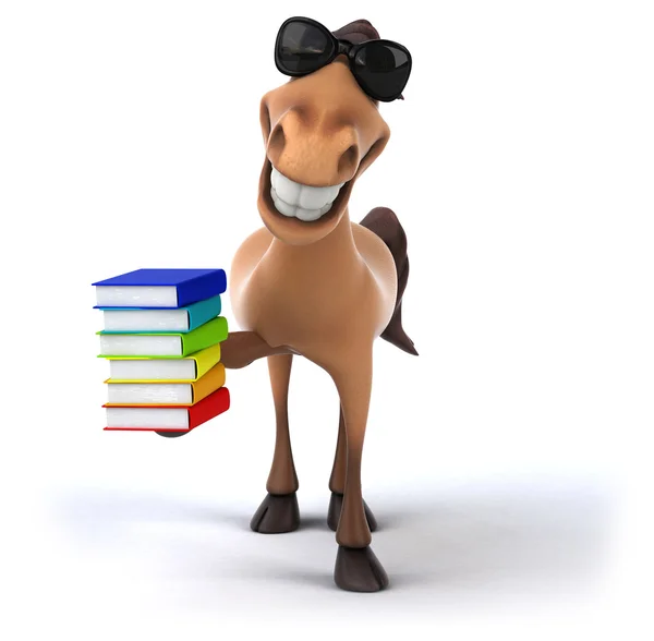 Cavalo de desenho animado divertido — Fotografia de Stock