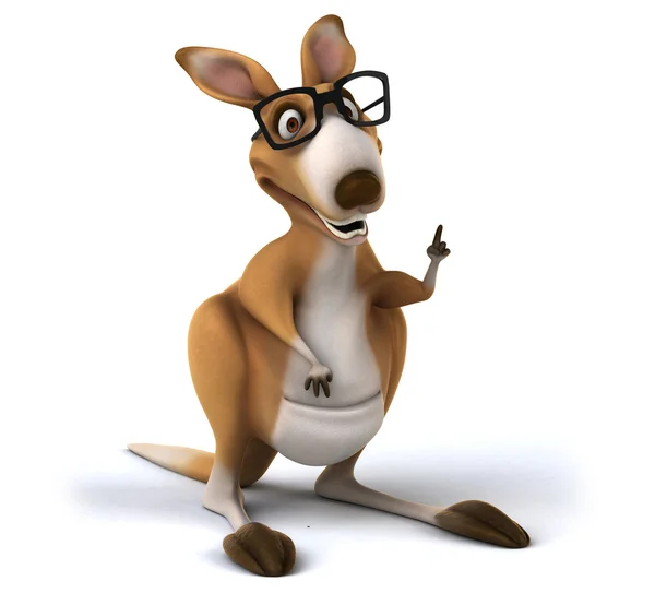 Spaßiges Känguru in Brille — Stockfoto