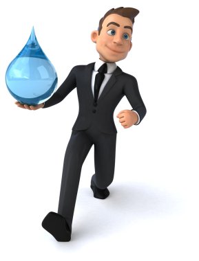 Eğlenceli karikatür işadamı