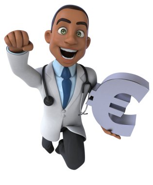 Euro simgesi ile eğlenceli doktor