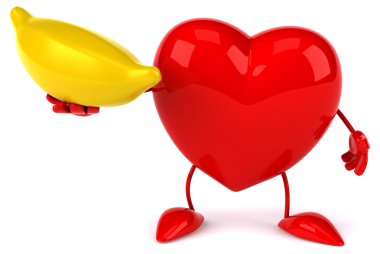 Muz ile eğlenceli kalp