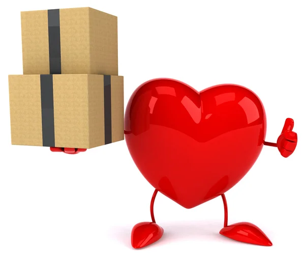 Corazón divertido con cajas — Foto de Stock