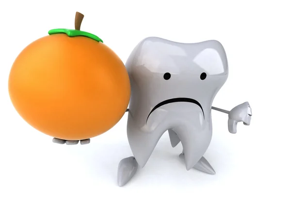 Fun cartoon tooth — Stock Photo, Image