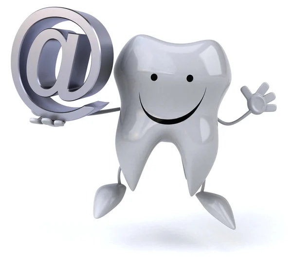 Tooth with email — Stock Photo, Image