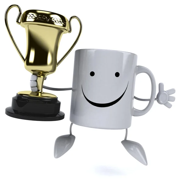 Fun mug with trophy — Stock Photo, Image