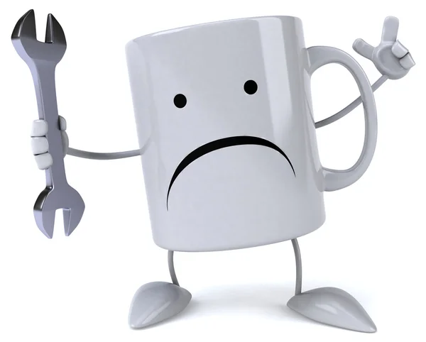 Fun mug with wrench — Stock Photo, Image